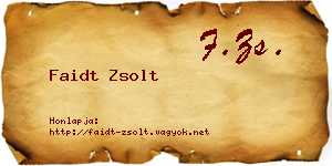Faidt Zsolt névjegykártya